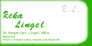 reka lingel business card